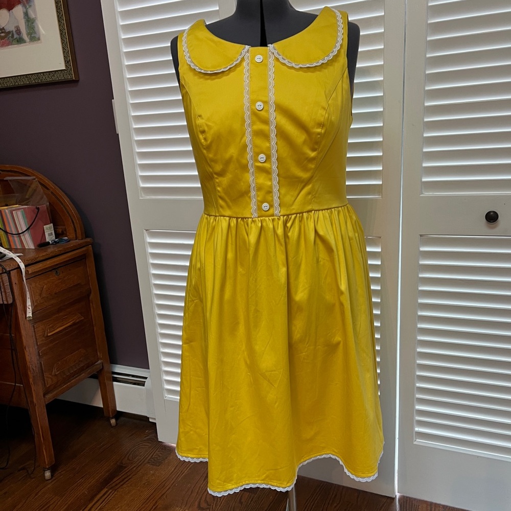 Yellow & Lace Sweet Retro Rock Steady Dress